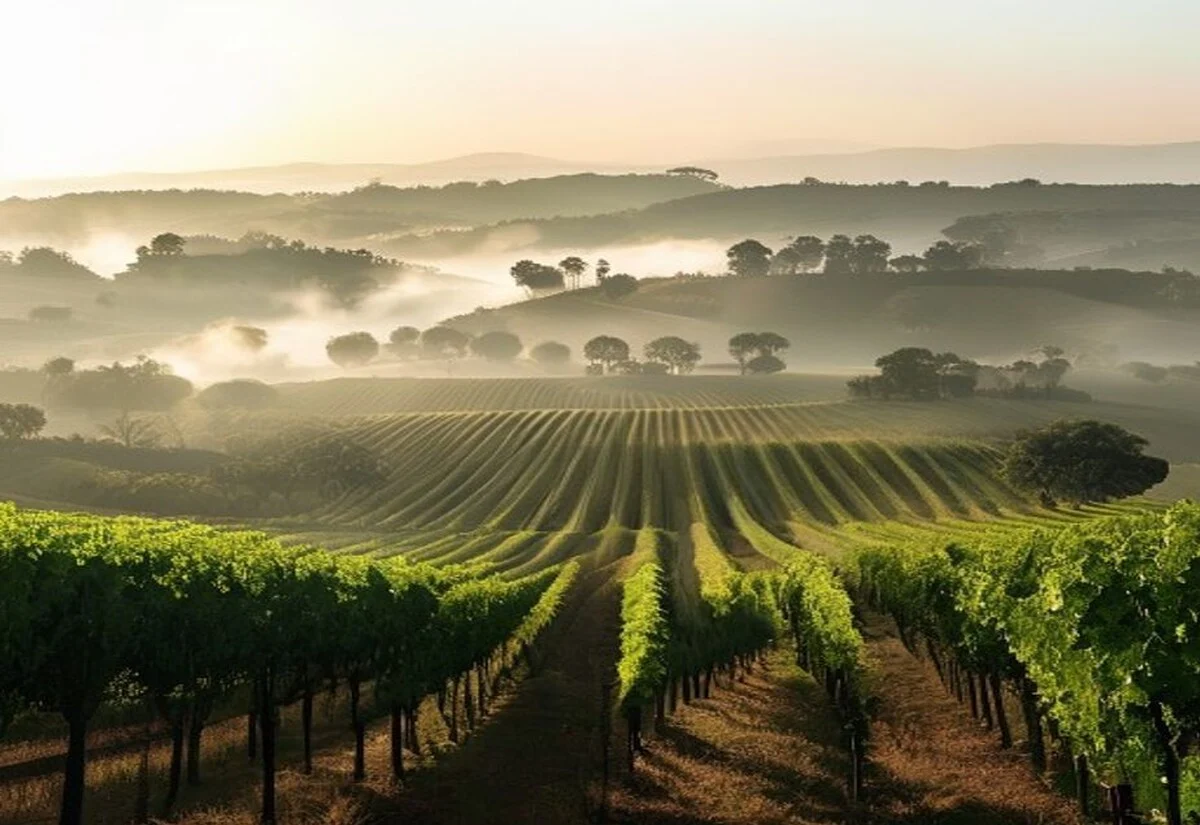 Adelaide Hills vineyard landscape in South Australia