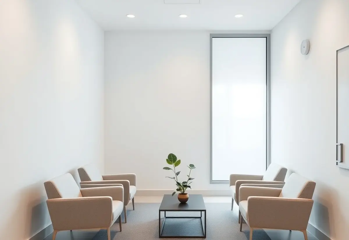 Applying for the bachelor A clean modern reception waiting area with armchairs