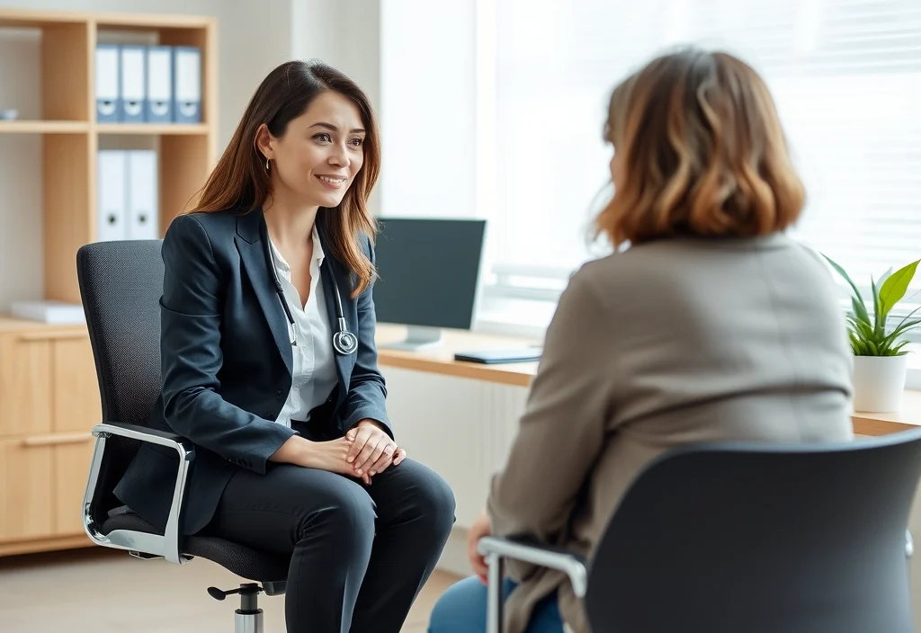 GP referral and two consultations Doctor consulting with a patient before cosmetic surgery in Australia
