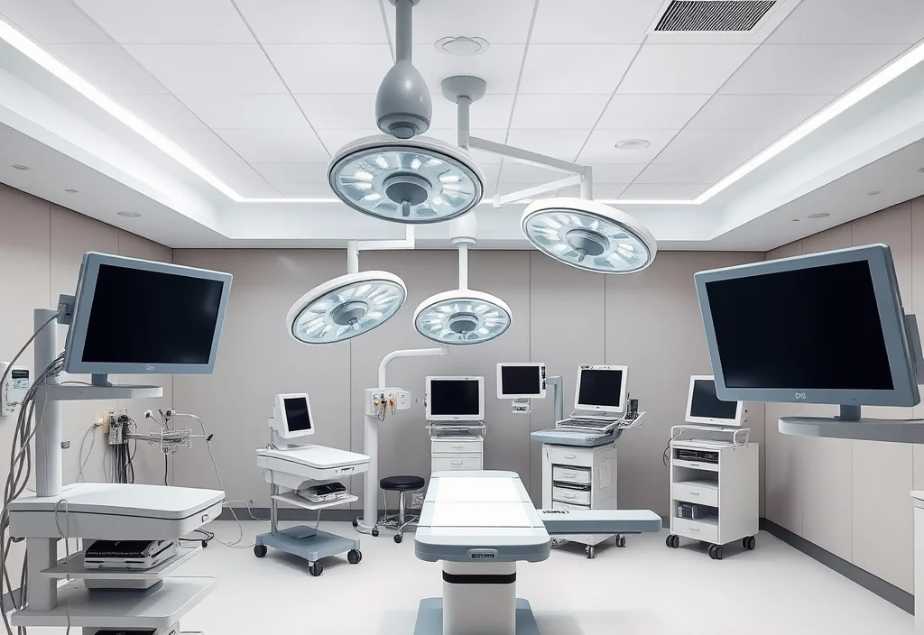 Private hospital theatre fees Modern private hospital operating theatre in Australia
