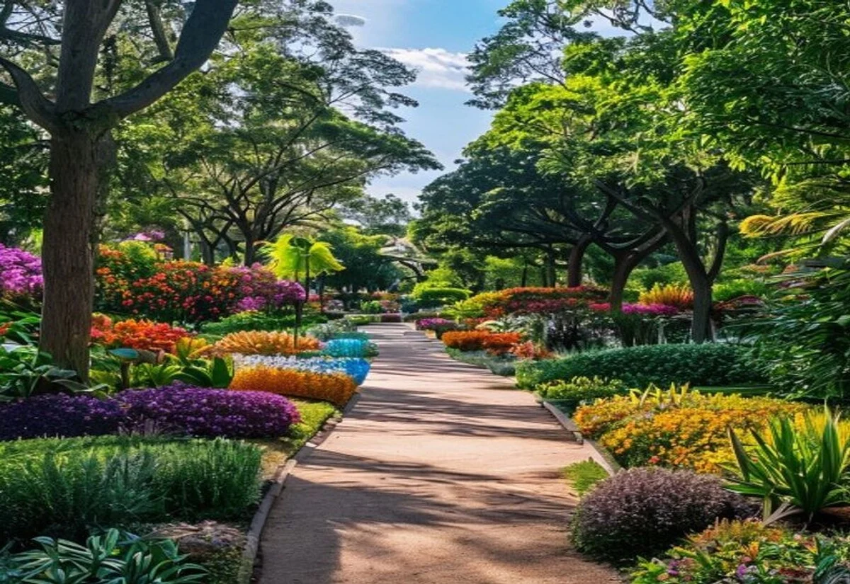 Queens Park Botanic Gardens in Toowoomba in full bloom