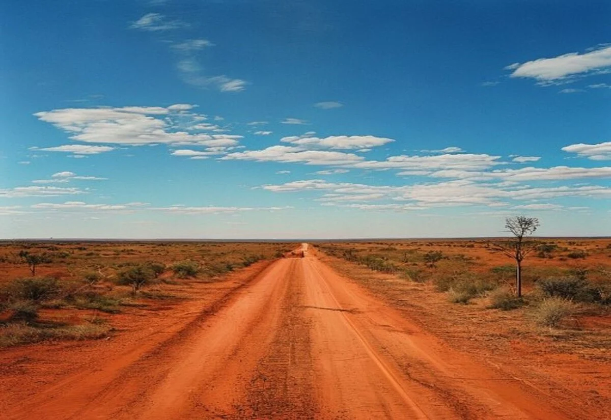 Western NSW outback landscape near Broken Hill Outback rural landscape near Broken Hill in western New South Wales