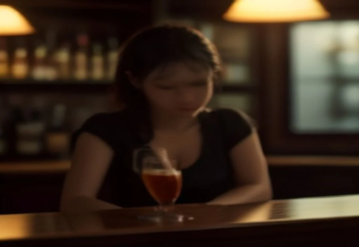 A night out at an Australian bar Bartender pouring a drink at an Australian bar