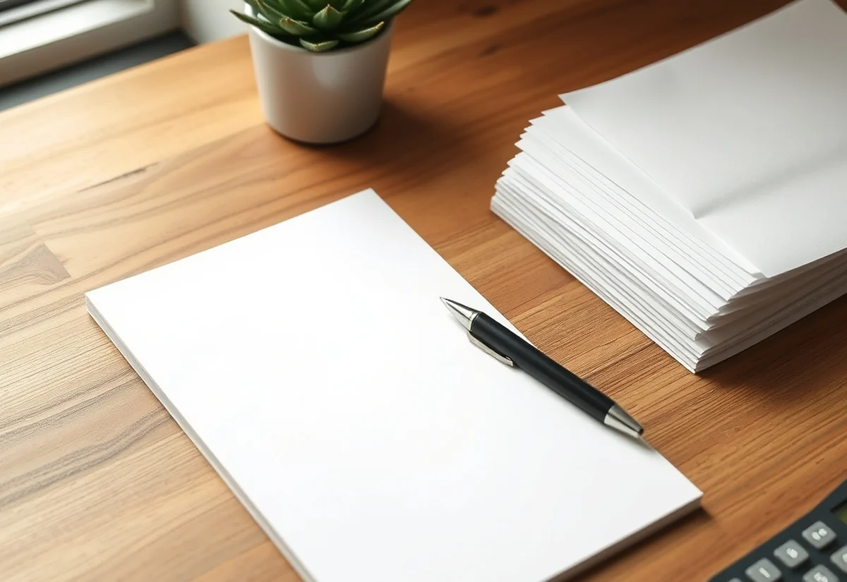 Budgeting for tuition costs Desk setting representing budgeting for accounting degree tuition costs in Australia