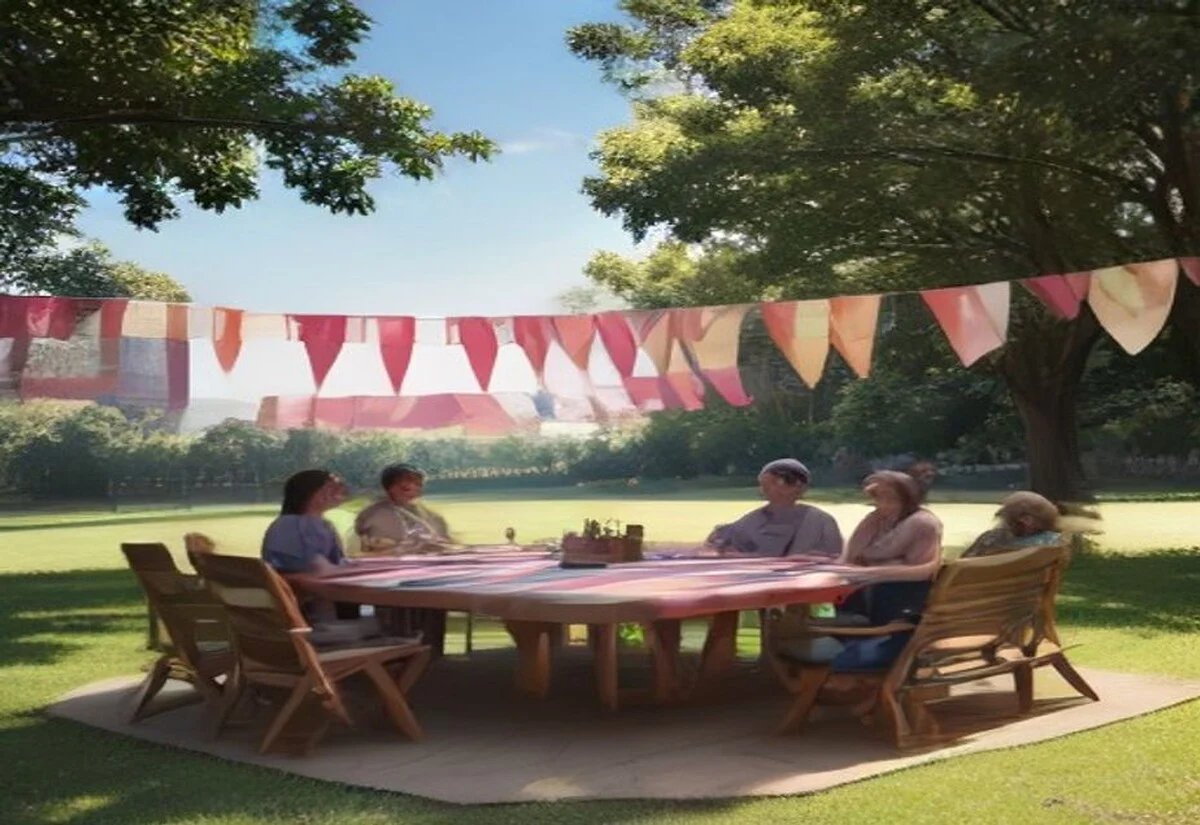 Celebrating a public holiday with friends Friends gathering for an outdoor barbecue on an Australian public holiday