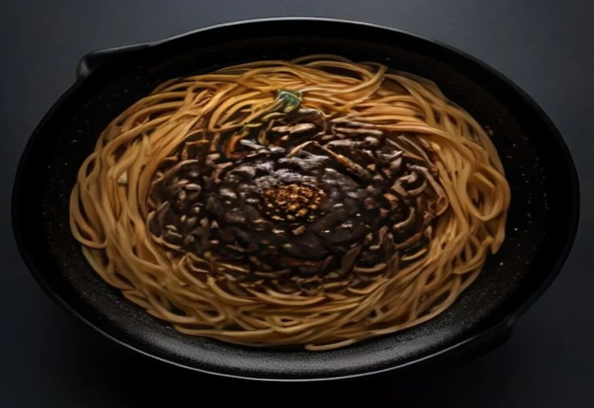 Charring pad see ew noodles in a hot wok Wide flat rice noodles being tossed in a hot wok with charred caramelized edges