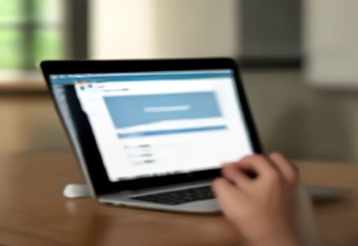 Checking out online with a payment app Person completing an online checkout with a phone nearby