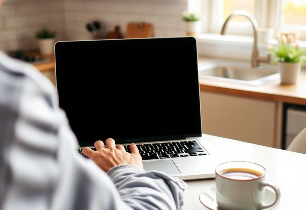 Person researching their occupation on a laptop for an Australian skills assessment