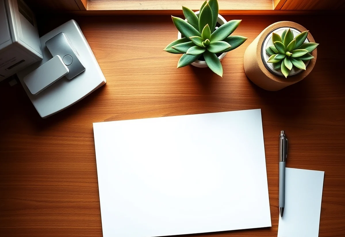 Getting an accurate quote starts with a real consultation A tidy consultation desk with a blank notepad, representing booking a cosmetic clinic consultation