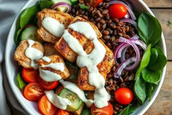 High-Protein Chicken and Lentil Bowl (Weight Loss, Student Budget)