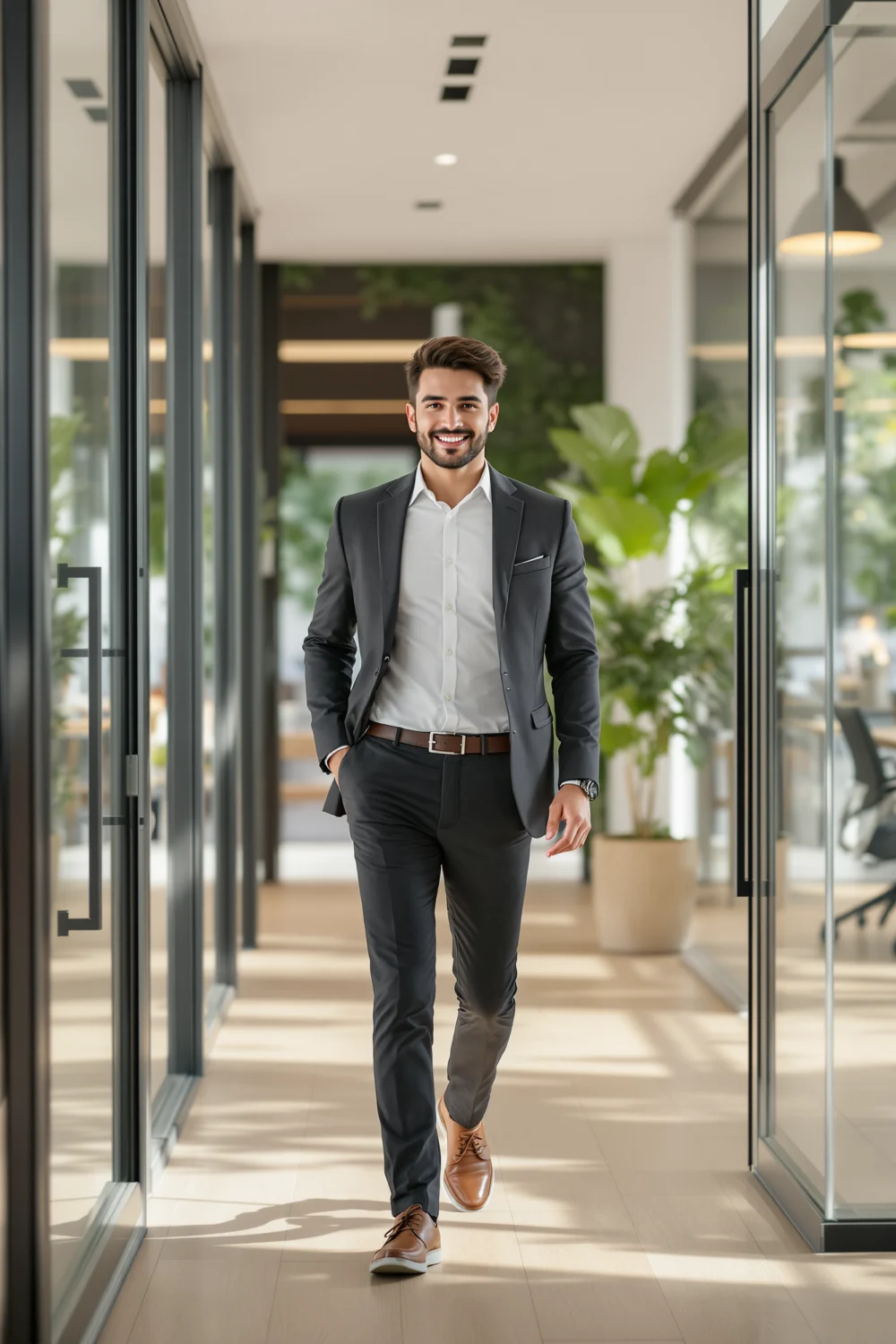 Preparing for a job interview in Australia Walking into a job interview at a modern Australian office