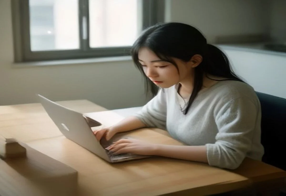 Putting a repair request in writing Student writing a written repair request email at home in Australia