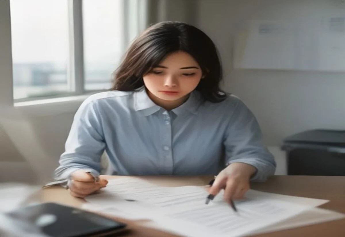Reviewing a fixed-term contract Professional reviewing the terms of a fixed-term employment contract