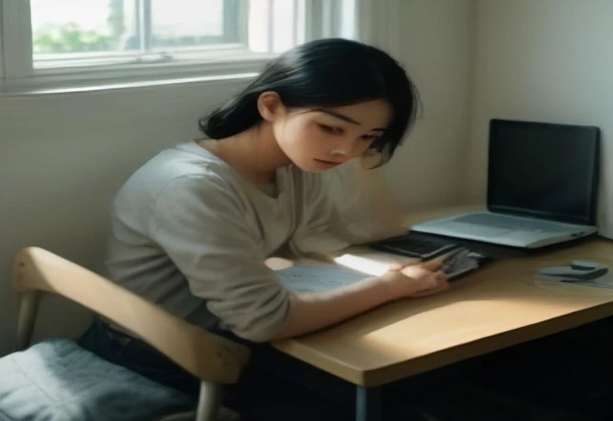 International student scanning and backing up passport and visa documents