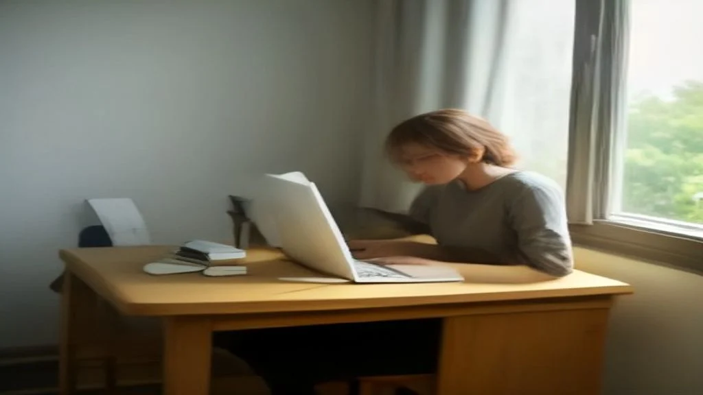 Student Properly Citing Sources During Assignment Writing University student citing sources while writing essay at organized desk with laptop and reference books in bright natural daylight