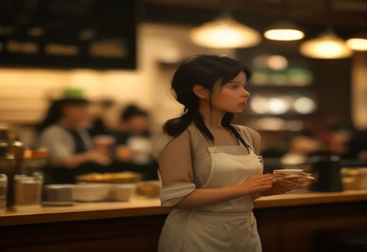 Barista and waitstaff working in an Australian cafe